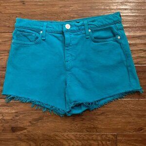 Hudson Teal Gemma Cut Off Jean Shorts Size 29
